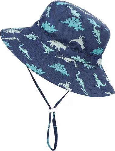 Vista 2 de Sombrero de sol para bebé, de verano, con protección solar UPF 50+, sombreros de playa, sombrero de ala ancha para bebé niña
