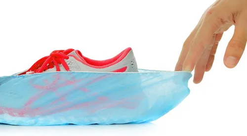 Vista 5 de Personal Touch - Fundas antideslizantes desechables para zapatos, color azul, 100 piezas/50 pares, talla L