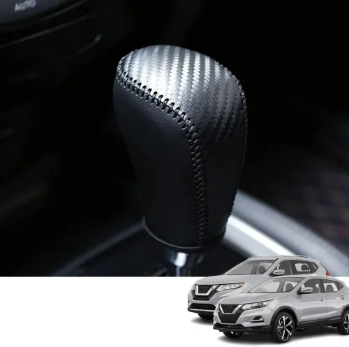 Vista 8 de Accesorios interiores personalizados para Nissan Rogue Rogue Sport, Altima Frontier, Murano Pathfinder Sentra, cubierta de piel con perilla