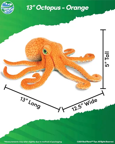 Vista 2 de Real Planet Peluche de Sea Life, regalo realista para niños de todas las edades, peluche de criaturas marinas del océano, regalos de cumpleaños