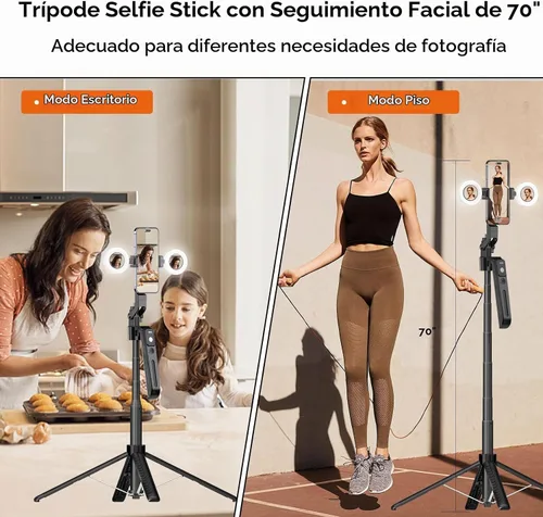 Vista 2 de Trípode para selfie con seguimiento automático de cara de 71