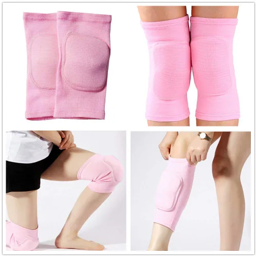 Vista 3 de Rodilleras suaves de algodón para voleibol, tenis, 1 par, para mujer, para baile de poste, yoga, para uso atlético, ciclismo, gimnasio