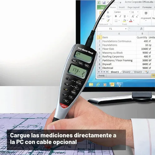 Vista 4 de Calculated Industries 6135 Scale Master Pro XE, medidor de planos digital avanzado para despegues de planos en modelos impresos 91 escalas