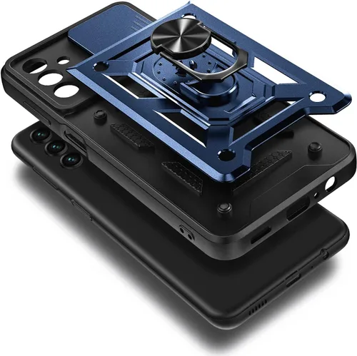 Vista 6 de NZND Funda para Samsung Galaxy A13 5G con protector de pantalla de vidrio templado (cobertura máxima), cubierta de cámara, protección de cuerpo