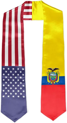 Vista 21 de Banda de estola de graduación con la bandera de Colombia de Estados Unidos, estola de graduación, regalo de graduación