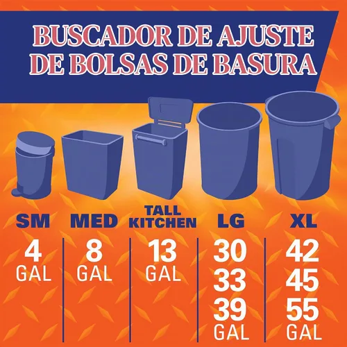 Vista 9 de Hefty Bolsas de basura ultra fuertes de 30 galones, bolsas de basura grandes de 30 galones, multiusos, cierre de cordón resistente a roturas