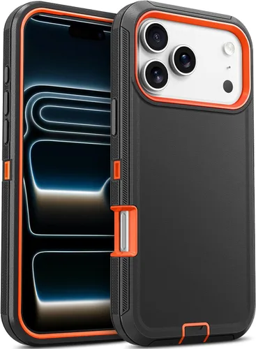 Vista 36 de Jelanry - Funda para iPhone 15 5G, protección resistente, resistente, color negro Dropproof & Dual-Layer Protective Back Cover with Port Anti