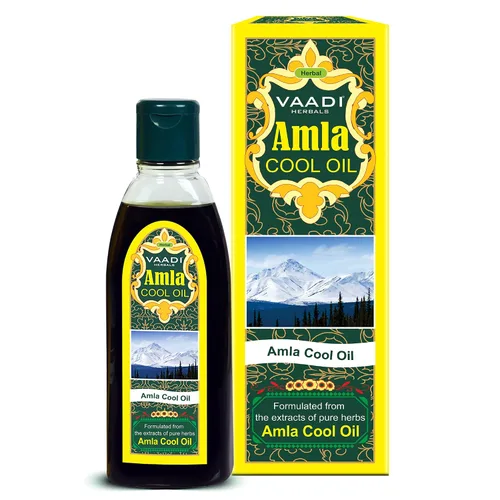 Vista 2 de Vaadi Herbals Aceite de Amla - Aceite de Brahmi - Mezcla de aceite de hierbas Brahmi y Amla (paquete de 3 x 6.76 onzas)