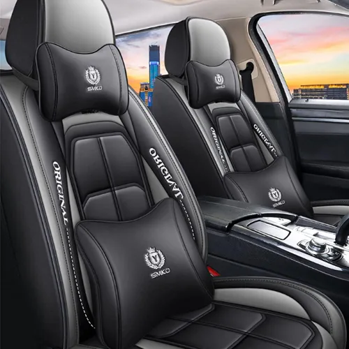 Vista 14 de Fundas de asiento de automóvil adecuadas para Mercedes Benz E300 E320 E350 E450 5 asientos de cuero impermeable fundas de asiento de automóvil con 2