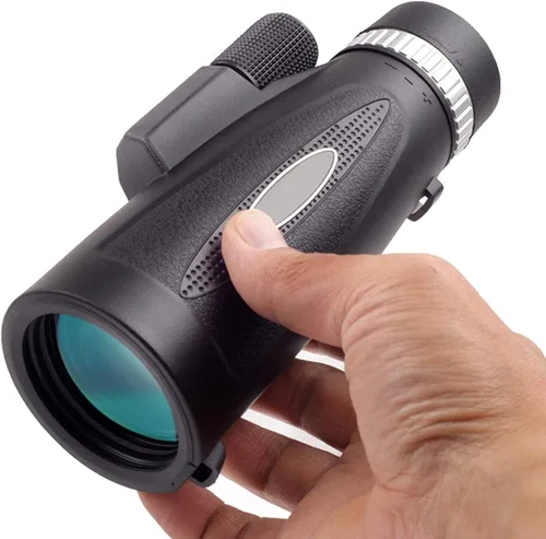 Vista 6 de Telescopio monocular, telescopio monocular de 12 x 50, compacto monocular HD de alta potencia con adaptador para teléfono inteligente y trípode