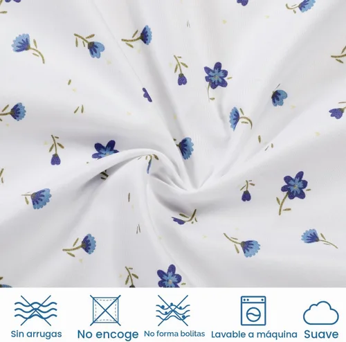 Vista 5 de HOMEIDEAS 6 piezas de sábanas impresas tamaño matrimonial, sábanas de microfibra cepillada extra suave con patrón de 1800 hilos, bolsillo profundo