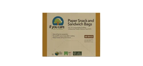 Vista 2 de IF YOU CARE Bolsas de papel 100% sin blanquear para sándwich y aperitivos, 48 unidades (paquete de 6)