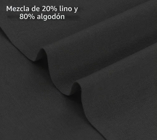 Vista 5 de Ruvanti Juego de 6 Servilletas de Lino, Servilletas de Tela de 18x18 pulgadas, Servilletas de Tela de Mezcla de Algodón y Lino Lavables, Suaves Negro