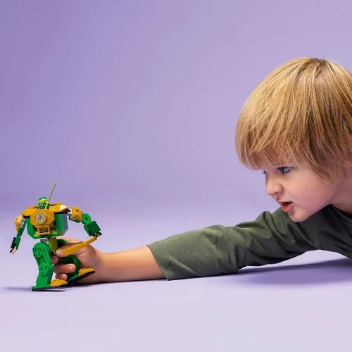 Vista 2 de LEGO NINJAGO Lloyd's Ninja Mech Battle Figura de acción 71757 para niños, niños y niñas a partir de 4 años con figura de serpiente y minifigura