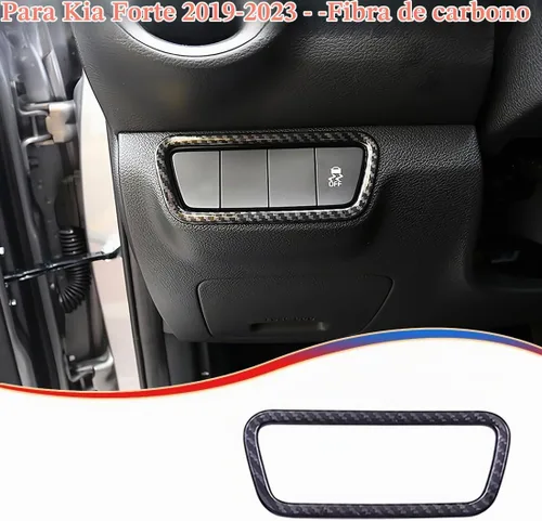 Vista 2 de MUXEE 1 pieza de interruptor de faro de automóvil, panel de botones de cubierta y moldura para Kia Forte 2019-2024 - Accesorios interiores Fibra