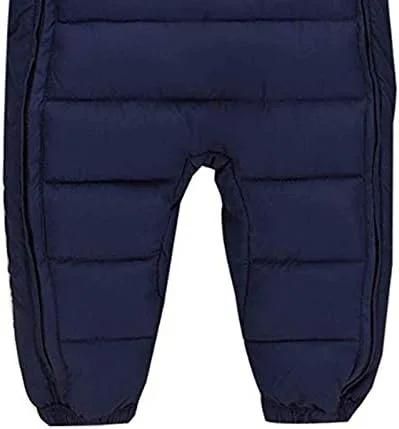 Vista 6 de Traje de nieve de una pieza para bebé con guantes de capucha con cremallera para niños pequeños