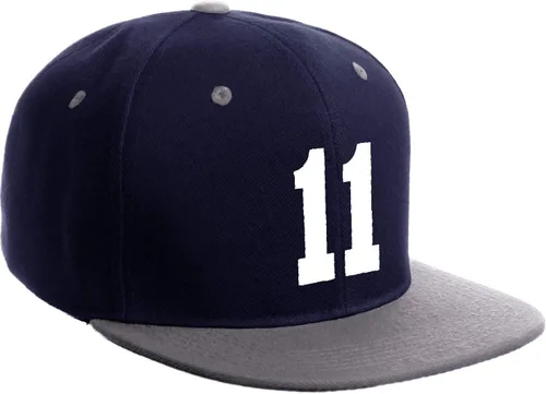 Vista 38 de Número de equipo modificado para requisitos particulares del jugador del color del sombrero del Snapback de la visera plana clásica de la visera