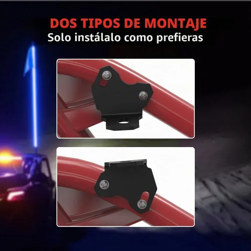 Vista 4 de KEMIMOTO Soporte para látigo X3, paquete de 2 unidades, compatible con modelos Can-Am Maverick X3 y MAX 2017-2025, compatible con modelos UTV