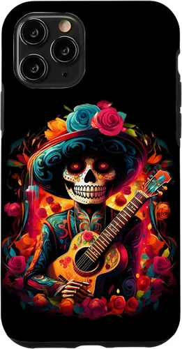 Vista 27 de iPhone 16 Sugar Skull Day of the DEAD Dia de Los Muertos Mariachi Case
