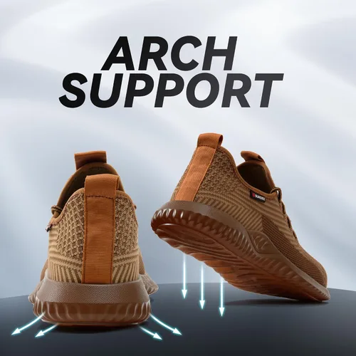 Vista 6 de SUADEX Zapatos con puntera de acero para hombres y mujeres, indestructibles, con puntera de acero, zapatillas ligeras de trabajo, seguridad, a