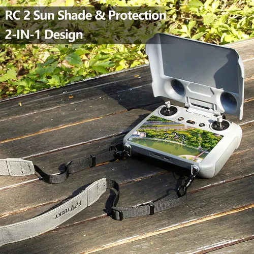 Vista 7 de FPVtosky Parasol 2 en 1 Lito X1/Mini 5/4 Pro RC 2 y cubierta protectora RC2, protector de pantalla para DJI Avata 360 /Air 3S/Mini5/4 Pro RC2