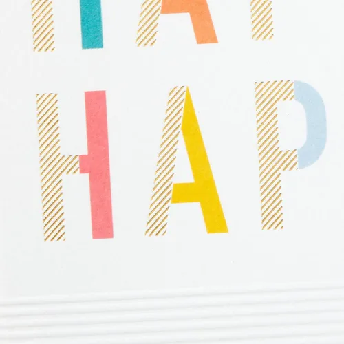 Vista 4 de Tarjeta de cumpleaños Hallmark Signature (Happy Happy Happy)