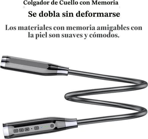 Vista 4 de Kinobo - Auriculares Bluetooth con tira para el cuello, Bluetooth 6.0, 120 horas de reproducción, resistencia al agua IPX7, auriculares deportivos