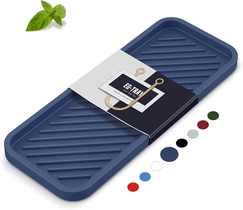 Vista 19 de EG-SIPRO Soporte de esponja de silicona, bandeja organizadora para fregadero de cocina, organizador de esponja para mostrador de baño, soporte
