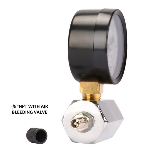 Vista 7 de MEASUREMAN Conjunto de medidor de prueba de presión de gas de acero de 2", conexión FNPT de 3/4", 0-30 psi, precisión de +/-3-2-3%