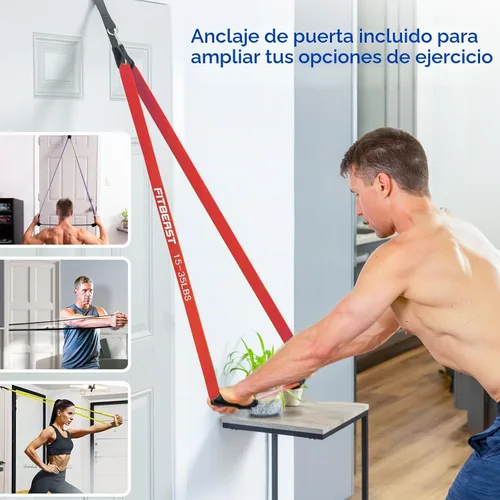 Vista 6 de FitBeast Resistance Bands Set, Pull Up Assist Bands for Strength Training, Pilates, Yoga, Powerlifting, Stretching, Mobility Exercises, Muscle