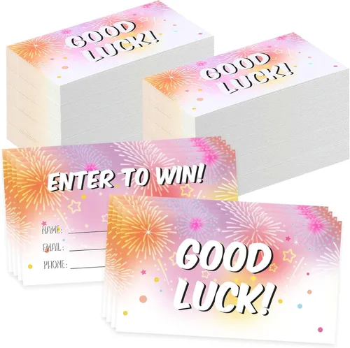 Vista 9 de 300 tarjetas coloridas para sorteos de entrada para ganar, tarjetas de boletos de 3.5 x 2 pulgadas para concursos, subastas, rifas, urnas
