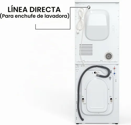 Vista 4 de Juego de lavandería Equator 18 Lbs Lavadora 1.9cf+Secadora Ventilada 4cf SINGLE OUTLET 110V