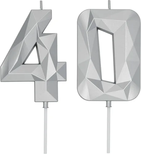 Vista 339 de DERVENTA Vela Grande de Cumpleaños Número 3D Verde Luminoso de 3.7 Pulgadas Celebración de Fiesta Aniversario Decoración Adorno para Pastel 1 Pieza