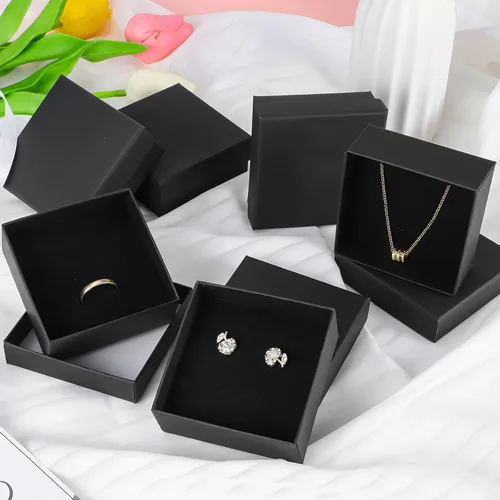 Vista 7 de Jewelry Gift Boxes Small Gift Boxes for Necklace Ring Bracelet Earring Cotton Filled Jewelry Box
