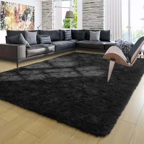 Vista 14 de Ompaa Alfombra Esponjosa, Alfombras de Área Súper Suaves y Peludas para Dormitorio y Sala de Estar - 6' x 9' Alfombra Grande de Felpa Peluda Shag
