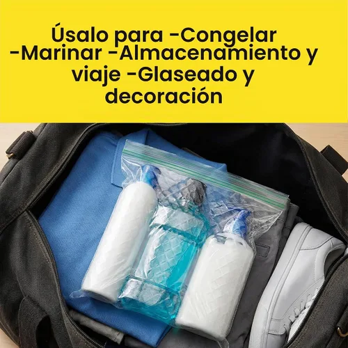 Vista 6 de Bolsas de plástico para almacenamiento de alimentos Glad Flex'N Seal, de galón, 35 unidades (el paquete puede variar)