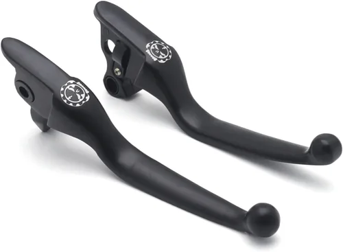 Vista 4 de HongK - Palanca de mano de embrague de freno de calavera negra para motocicleta compatible con H-D 08-13 Touring Trike 14-posterior FLHR