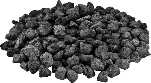 Vista 16 de Mr. Fireglass Roca de lava negra de 10 libras para fogata, 0.2 a 0.3 Negro