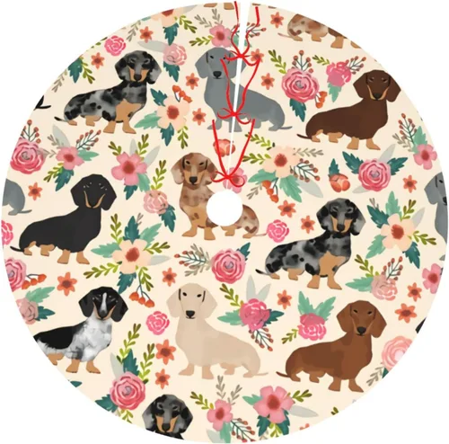 Vista 17 de A Brood of Chickens - Falda de árbol de Navidad de 30 pulgadas con borde de cuadros búfalo rojos y negros, decoración para Feliz Navidad, casa