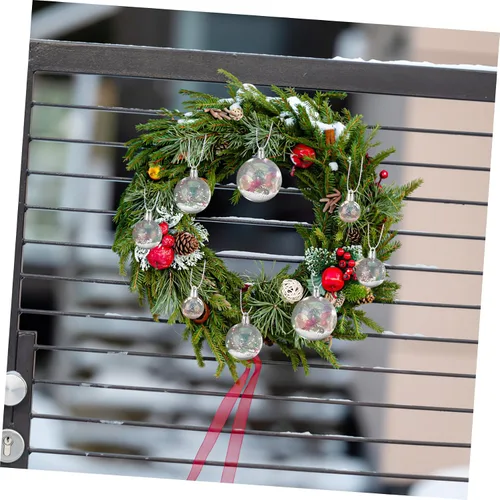 Vista 4 de Artibetter Esferas de adornos iridiscentes de Navidad, 18 piezas de adornos iridiscentes de plástico, bolas colgantes de arco iris, bolas de árbol