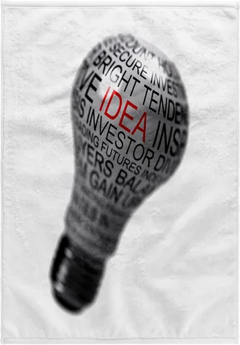 Vista 8 de 3dRose Concept Design of a Light Bulb with the Word idea in red Letter on it 22x30 Bath Hand Pool Towel