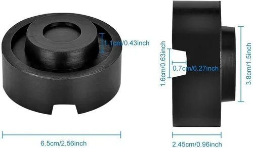 Vista 4 de Jack Pads - Adaptador de goma universal para el suelo de la carretilla de goma para el lado de soldadura por pellizcos (paquete de 2)