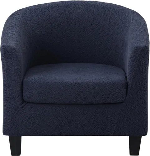Vista 16 de Funda estampada para silla de club, 2 piezas, elástica con acento de barril para sillón, fundas de sofá, fundas extraíbles para silla de bañera