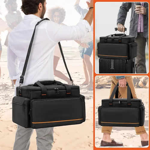 Vista 5 de Trunab Bolsa para archivos de cable DJ con divisores ajustables, funda
