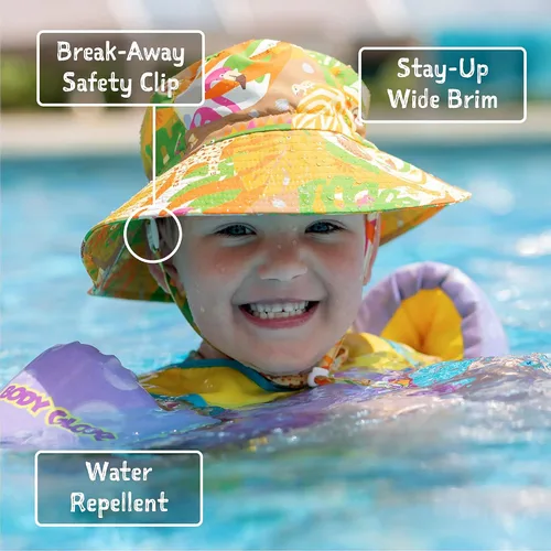 Vista 2 de JAN & JUL Sombrero de sol acuático para niños 50+ UPF Grow-with-Me Aqua-Dry