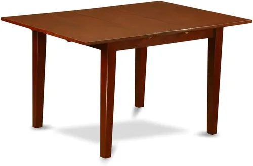 Vista 4 de East West Furniture PST-MAH-T Picasso - Mesa de comedor rectangular con hojas de mariposa, 32 x 60 pulgadas, caoba
