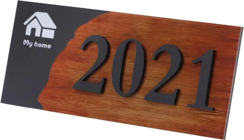 Vista 3 de Letrero personalizado con número de casa en 3D, placa de letrero personalizable con logotipo personalizado, placa de texto, pizarra, para interiores