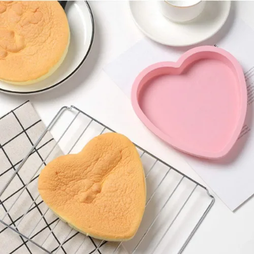 Vista 7 de Molde de silicona para pasteles en forma de corazón, 2 moldes antiadherentes para hornear, bandeja para hornear chocolate, regalo de San Valentín