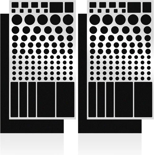 Vista 8 de FLANCCI Adhesivos de bloqueo de luz LED, filtros de atenuación de luz, (2 hojas), hojas de atenuación para enrutadores, cubiertas LED opacas