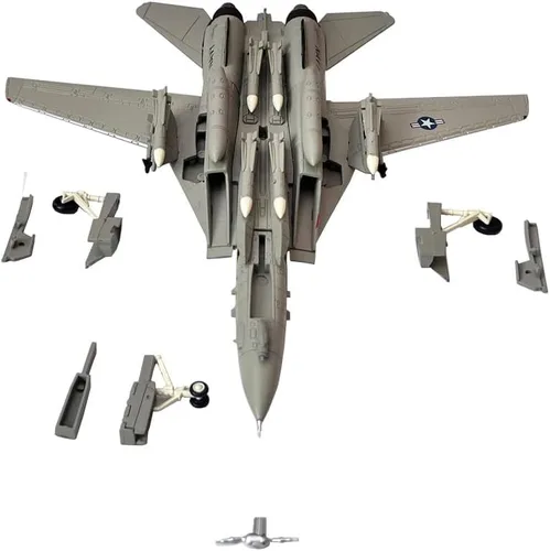 Vista 9 de Grumman F-14 F-14A F-14B F-14D Tomcat Fighter Aviones de combate de metal militar fundido a presión modelo de avión de metal (F-14A)